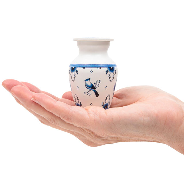 Traditional Blue Keepsake Urn