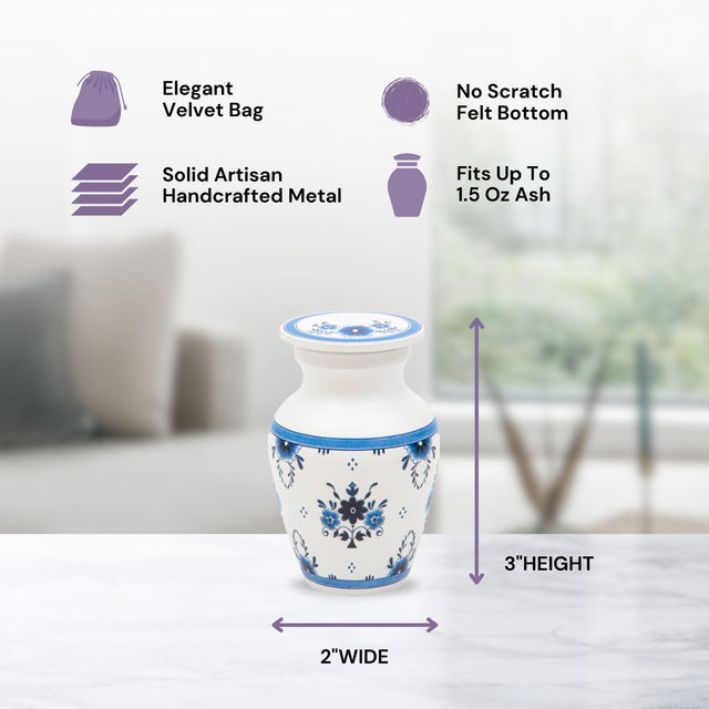 Traditional Blue Keepsake Urn