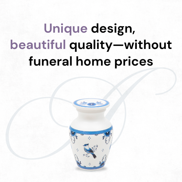 Traditional Blue Keepsake Urn