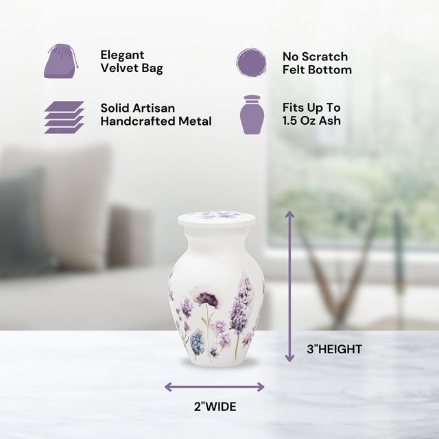 Soft Violet Keepsake Urn