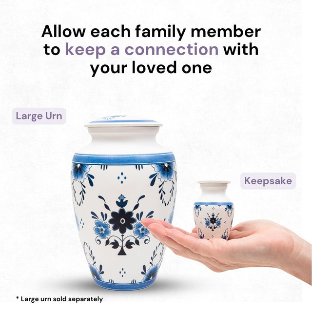 Traditional Blue Keepsake Urn
