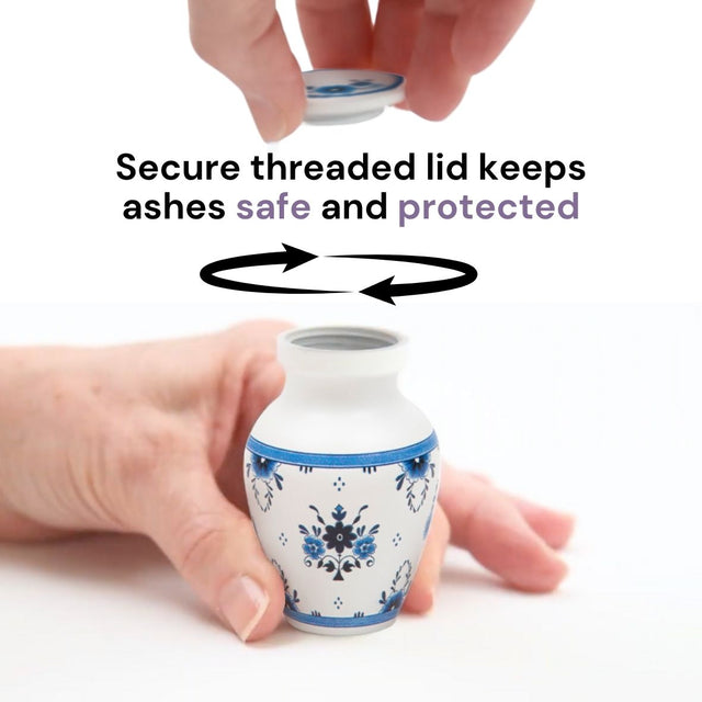 Traditional Blue Keepsake Urn