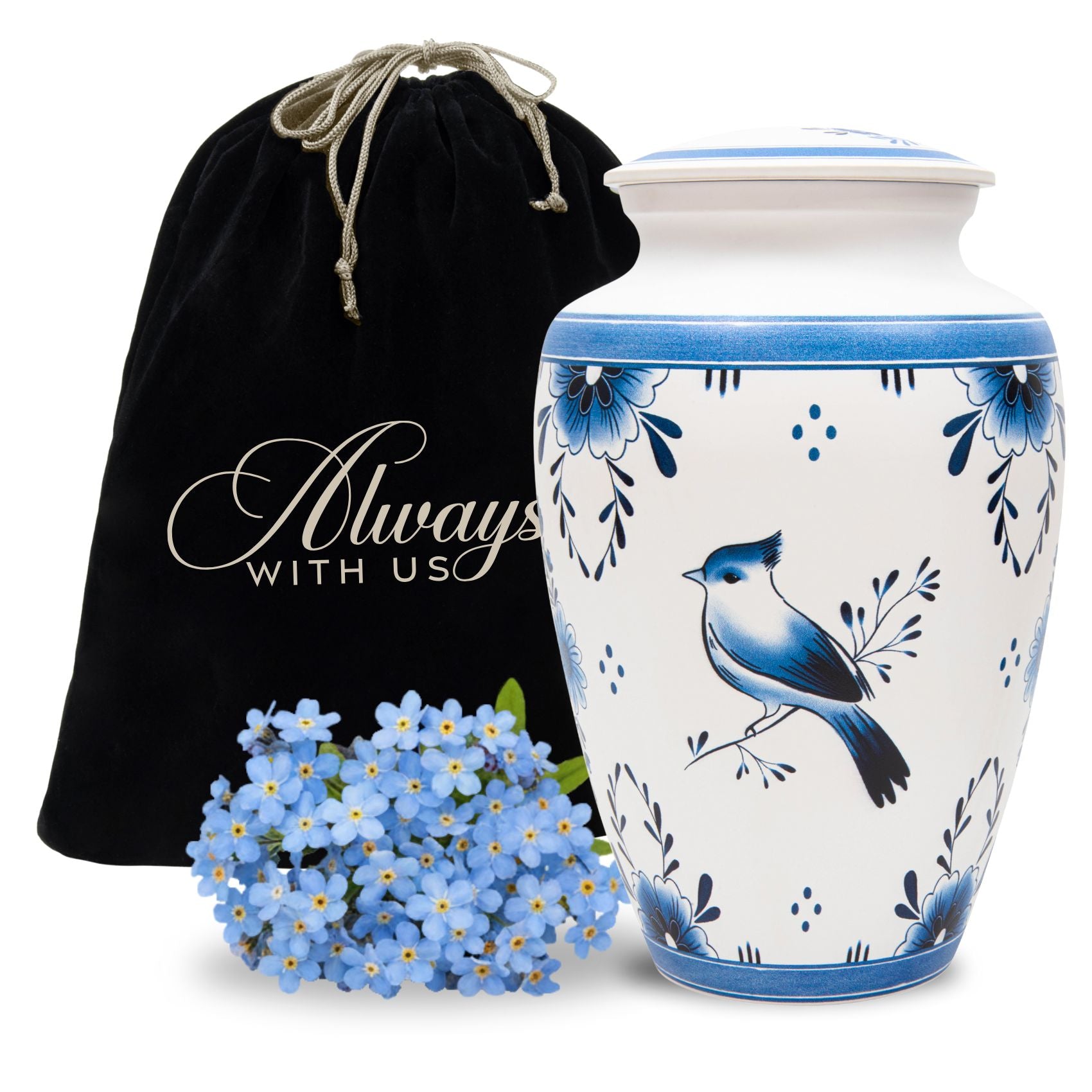 Traditional Blue Large Urn
