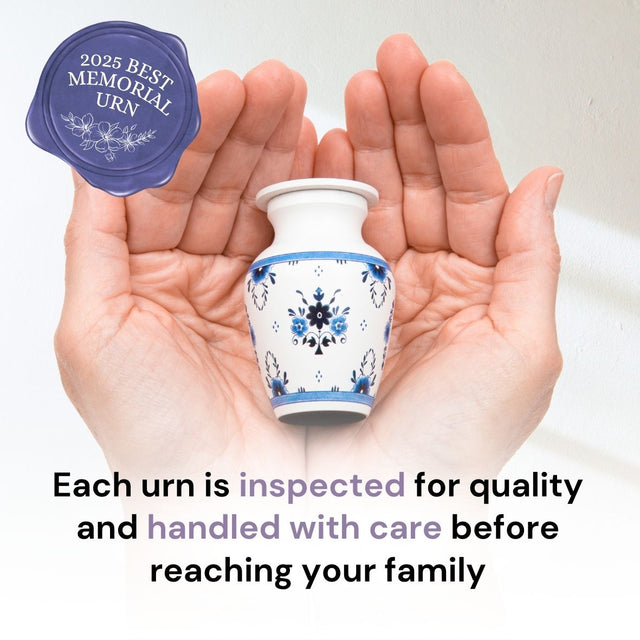 Traditional Blue Keepsake Urn