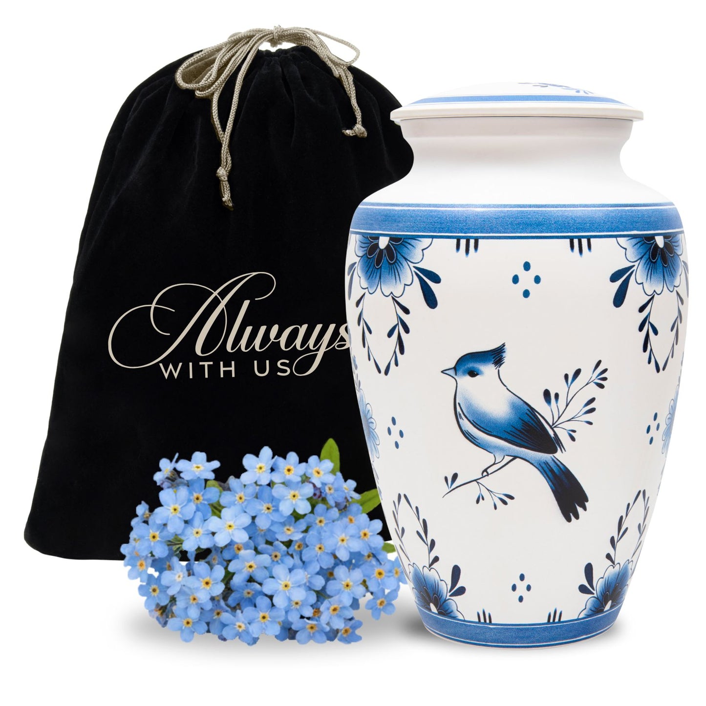 Traditional Blue Large Urn
