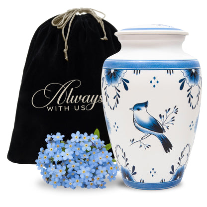 Traditional Blue Large Urn