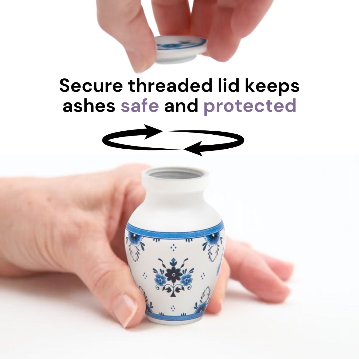 Traditional Blue Keepsake Urn