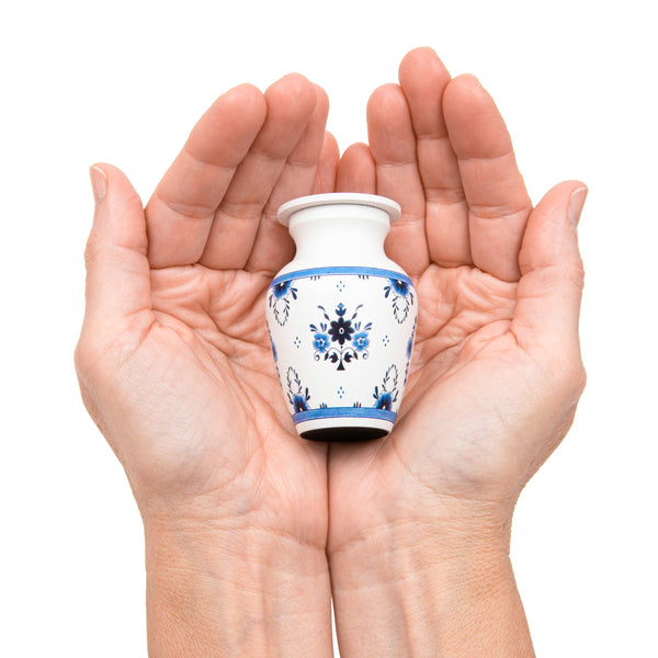 Traditional Blue Keepsake Urn