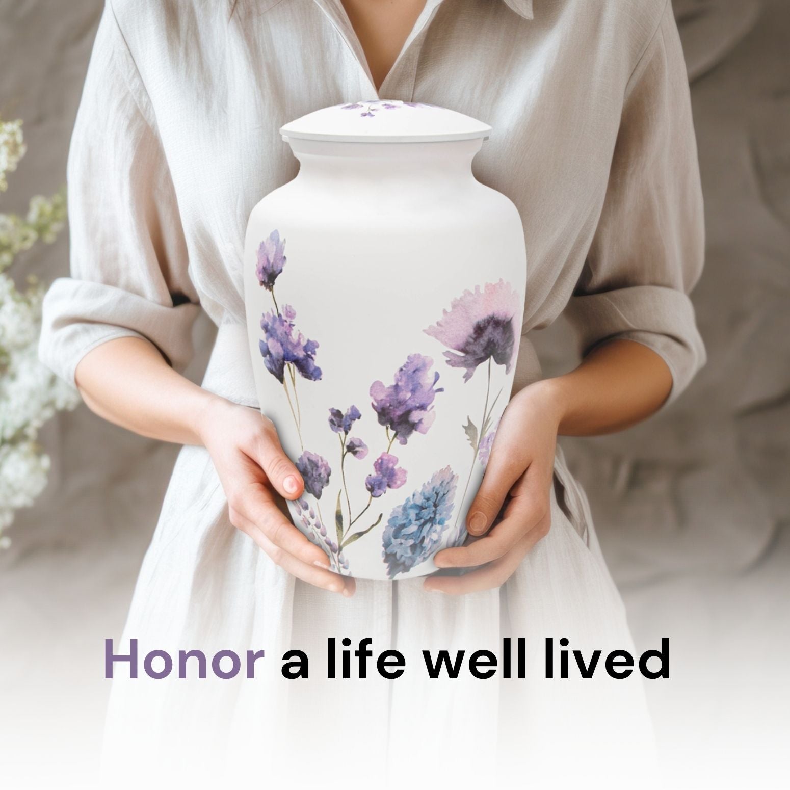 Soft Violet Large Urn