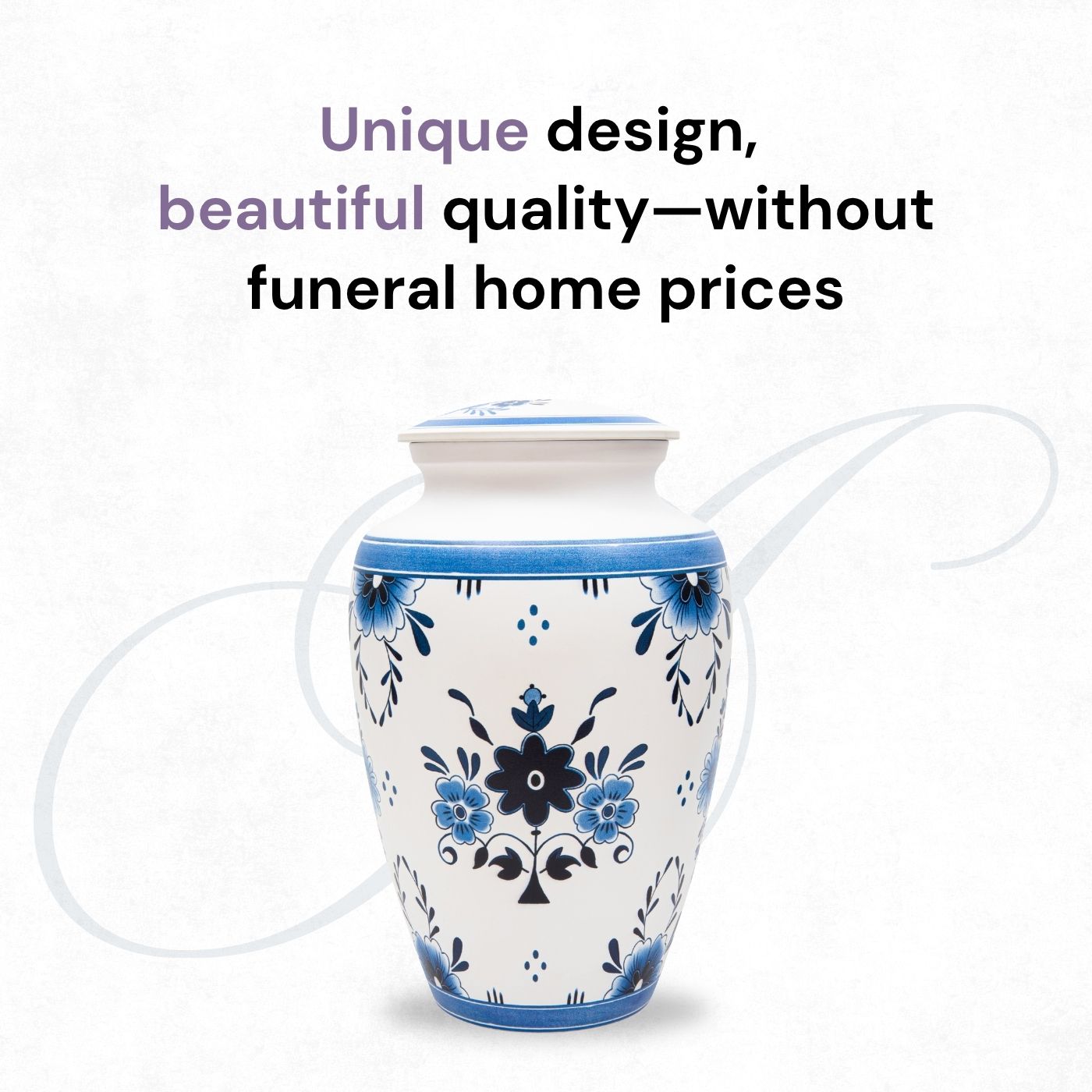 Traditional Blue Large Urn