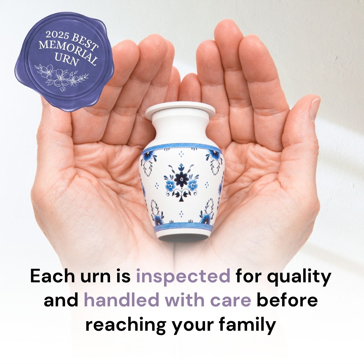 Traditional Blue Keepsake Urn