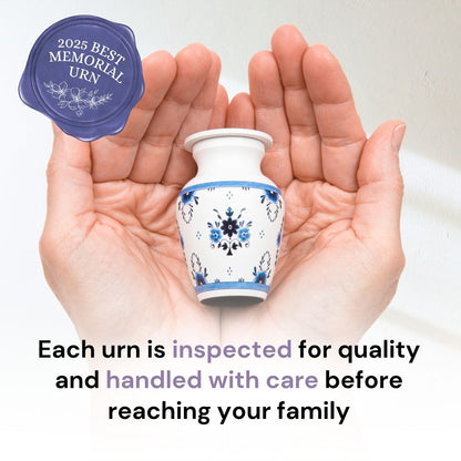 Traditional Blue Keepsake Urn